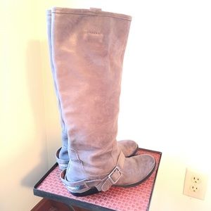 Lucky Brand Gray Leather Boot